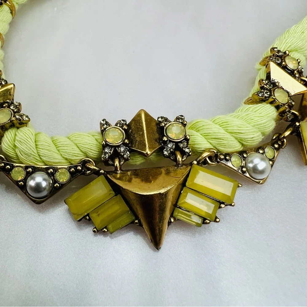 NWT green and brass tones, J.Crew costume necklace